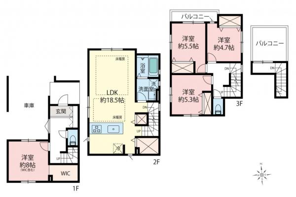 新築一戸建て 板橋区大谷口北町 東武東上線ときわ台駅 9,299万円