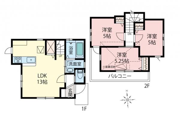 新築一戸建て 所沢市中新井１丁目 西武新宿線新所沢駅 2,730万円