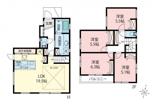 新築一戸建て 川越市大字藤間 東武東上線上福岡駅 4,880万円