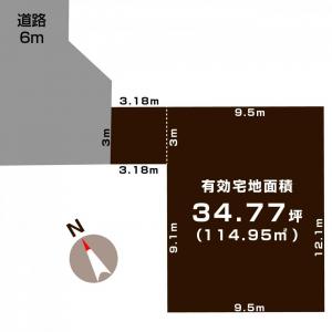 土地 新潟市西区坂井東３丁目25-2 JR越後線寺尾駅 5500000