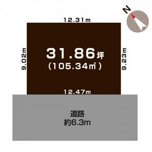 土地 新潟市中央区関屋大川前２丁目9-16隣地 JR越後線関屋駅 10800000