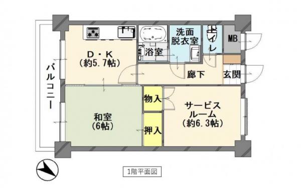 中古マンション 新潟市西区寺尾上1丁目 JR越後線寺尾駅 450万円