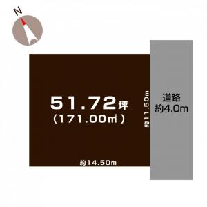 土地 長岡市東栄３丁目9番地4 JR信越本線北長岡駅 7360000
