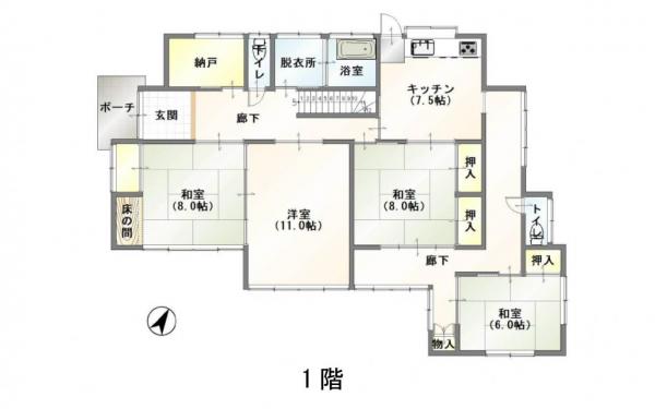 中古戸建 新潟市西区寺尾上4丁目 JR越後線寺尾駅 750万円