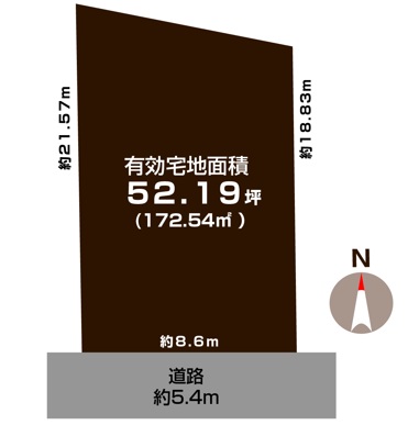 土地 新潟市中央区小張木２丁目 JR越後線上所駅 1,280万円