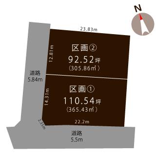 土地 燕市源八新田 JR越後線分水駅 536.69万円～641.22万円