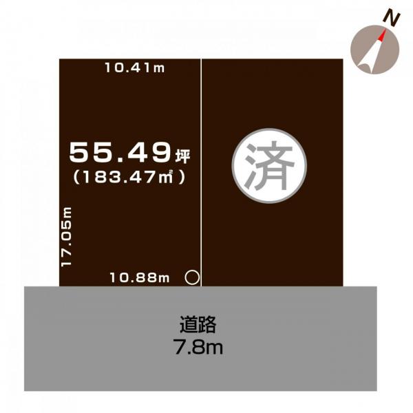 土地 新潟市中央区白山浦新町通 JR越後線白山駅 2,400万円