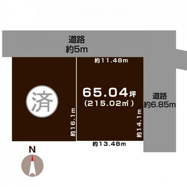 土地 新潟市秋葉区山谷町２丁目 JR信越本線新津駅 1,480万円
