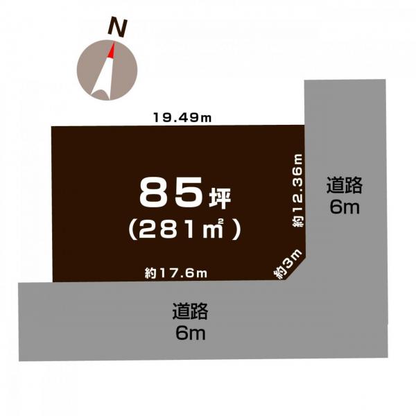 土地 新潟市北区すみれ野2丁目 JR白新線新崎駅 1,700万円