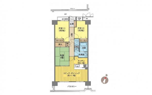 中古マンション 新潟市中央区米山３丁目 JR越後線新潟駅 2,100万円