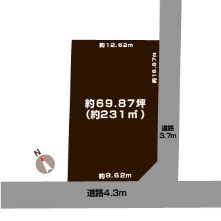 土地 五泉市水島町 JR磐越西線北五泉駅 455万円