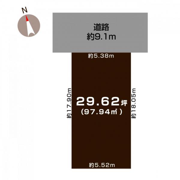 土地 長岡市石内２丁目 JR信越本線北長岡駅 318万円