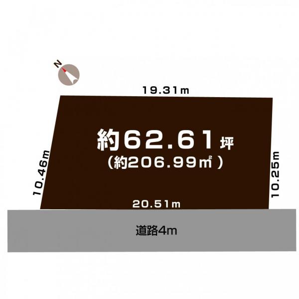 土地 新潟市西区西有明町 JR越後線小針駅 480万円