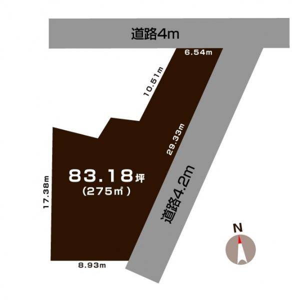 土地 新潟市南区白根ノ内七軒 JR信越本線矢代田駅 500万円