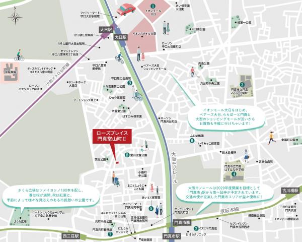 新築戸建 門真市堂山町9-12(2号地) 京阪本線門真市駅 4,460万円