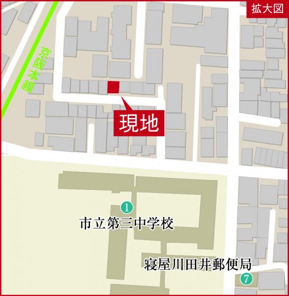 ローズプレイス香里園田井町 現地案内図