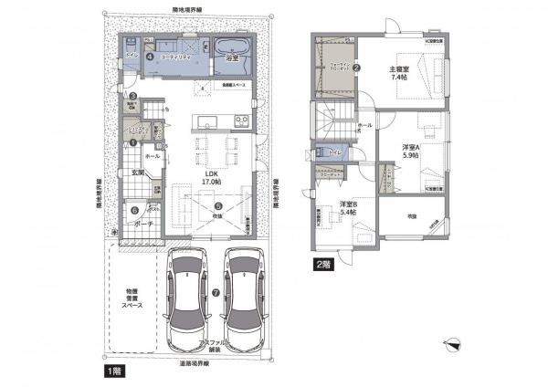 新築戸建 札幌市東区北四十三条東3丁目2番11号(他) 札幌市南北線麻生駅 3,790万円~3,950万円