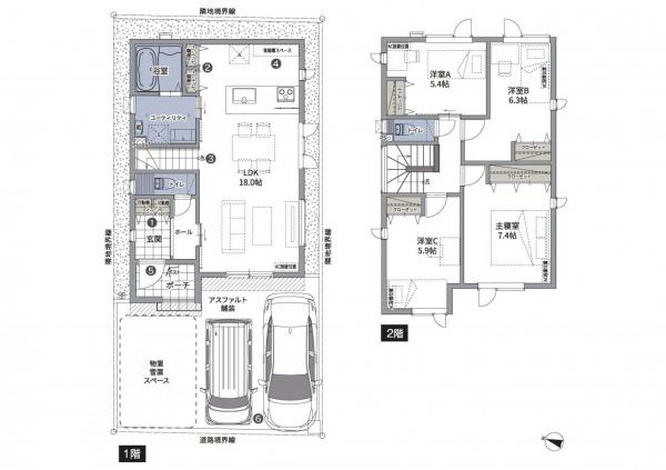 【京阪の家】ローズグランデ北43東3 間取り図