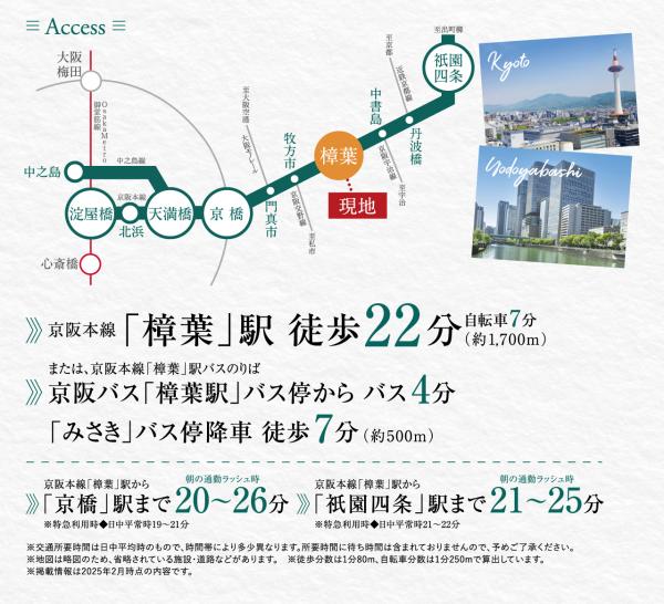 ローズプレイス楠葉丘Ⅴ 交通アクセス図