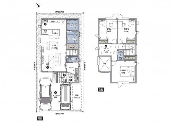 【京阪の家】ローズグランデ本郷通5丁目北 間取り図