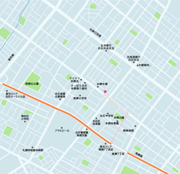 【京阪の家】ローズグランデ本郷通5丁目北 現地案内図