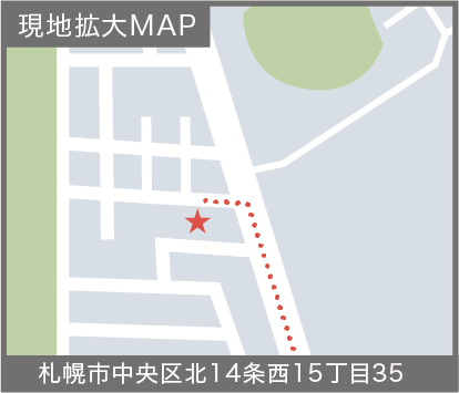 【京阪の家】ローズグランデ北14西15Ⅱ 現地案内図