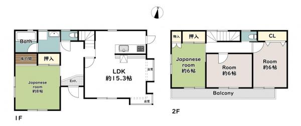中古戸建 結城市大字江川新宿 JR東北本線 (宇都宮線）間々田駅 1,499万円