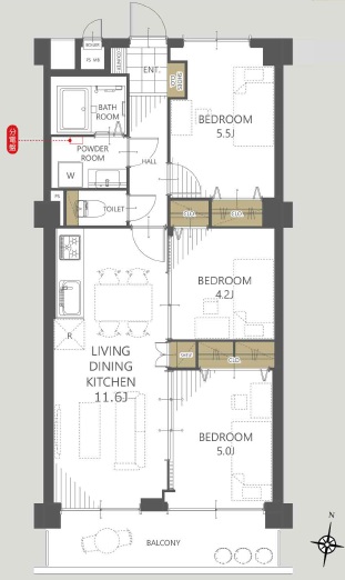 中古マンション 北区赤羽西６丁目 都営三田線本蓮沼駅 3,990万円