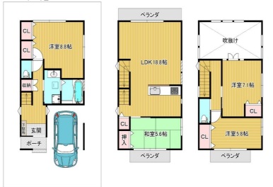 中古戸建 さいたま市浦和区仲町４丁目 JR埼京線中浦和駅 7,180万円