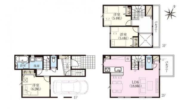 中古戸建 さいたま市中央区鈴谷８丁目 JR埼京線与野本町駅 5,680万円