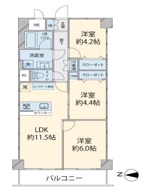中古マンション 足立区西新井本町２丁目8-14 日暮里・舎人ライナー江北駅 3,280万円