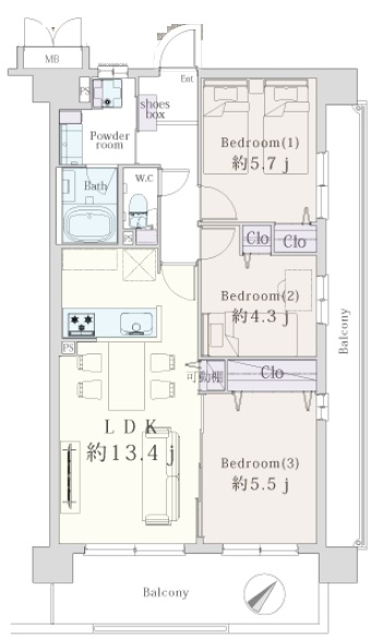 中古マンション さいたま市緑区東大門３丁目6-5 埼玉高速鉄道東川口駅 2,980万円