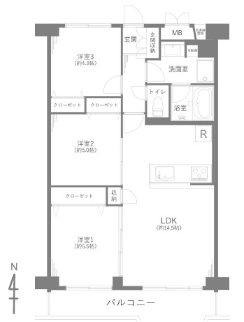 中古マンション 足立区大谷田２丁目3-35 千代田線北綾瀬駅 2,690万円