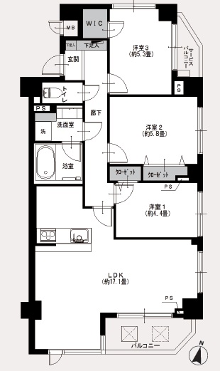 中古マンション さいたま市大宮区大成町1丁目562-1 JR京浜東北線大宮駅 5,990万円