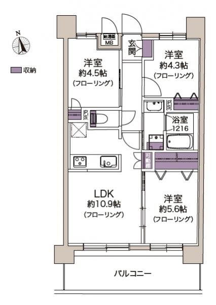 中古マンション 川口市芝富士２丁目5-24 JR京浜東北線蕨駅 3,270万円