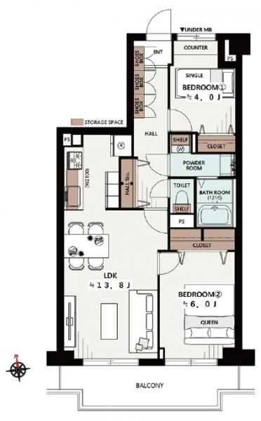 中古マンション 足立区鹿浜６丁目 日暮里・舎人ライナー西新井大師西駅 2,780万円