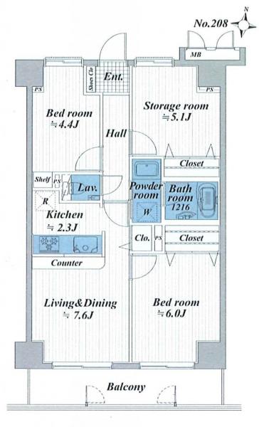 ドラゴンマンション橋本伍番館 間取り図