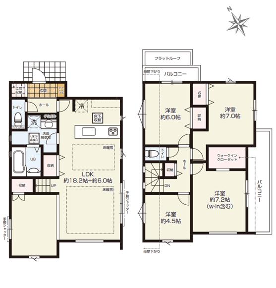 八王子市七国1丁目　新築戸建 間取り図