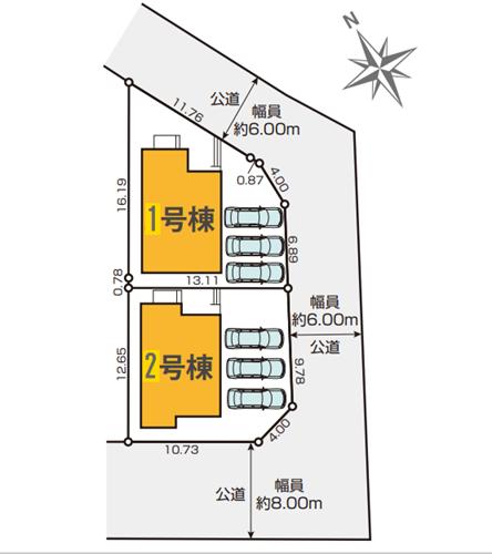 八王子市七国1丁目　新築戸建 区画図