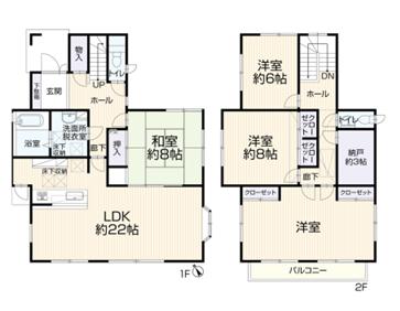 西片倉３丁目　戸建 間取り図