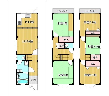 中古戸建 神戸市灘区五毛通１丁目1-3 阪急神戸線六甲駅 980万円