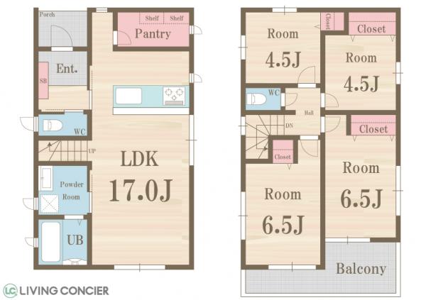 江戸川区春江町3丁目 土地 全3区画 参考プラン間取図