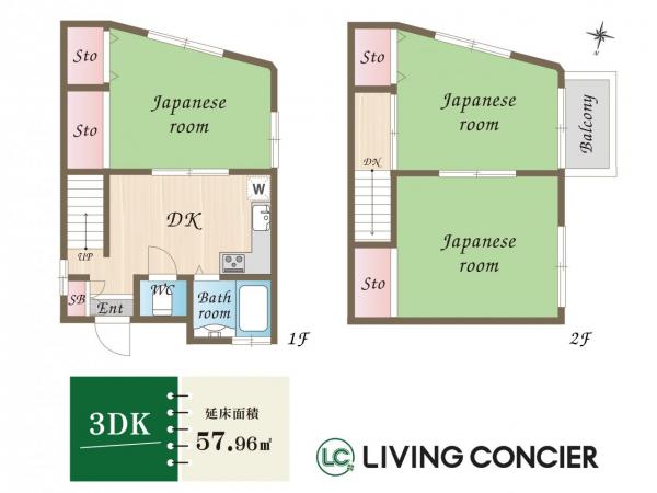 川口市芝　中古戸建 間取り図