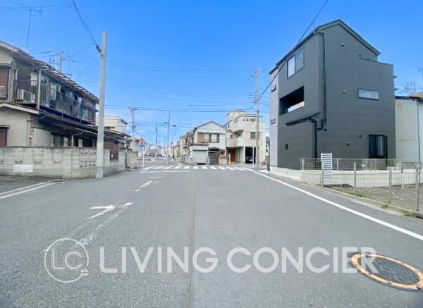 葛飾区堀切1丁目　建築条件付土地 前面道路含む現地写真
