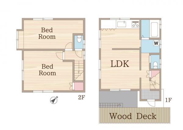 東大和市狭山2丁目の戸建 間取り図