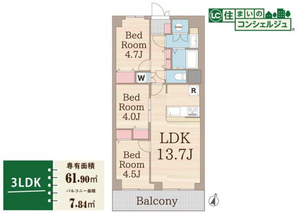 ネオコーポ武蔵野 間取り図