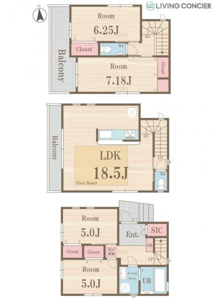 新築戸建 川口市青木1丁目 埼玉高速鉄道川口元郷駅 5,248万円~5,398万円