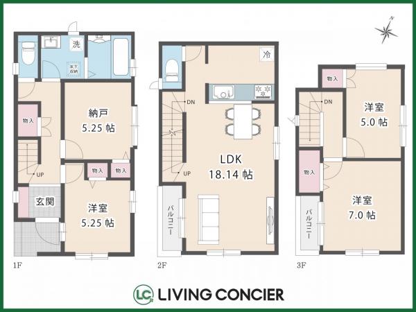 東小岩1丁目新築住宅【全12棟】 間取り図