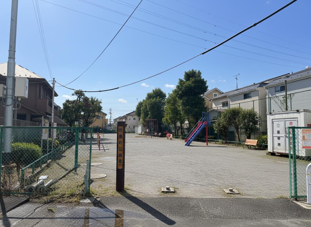 府中市西原町3丁目の土地 前面道路含む現地写真