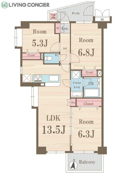 中古マンション 江東区北砂６丁目 都営新宿線大島駅 4,899万円